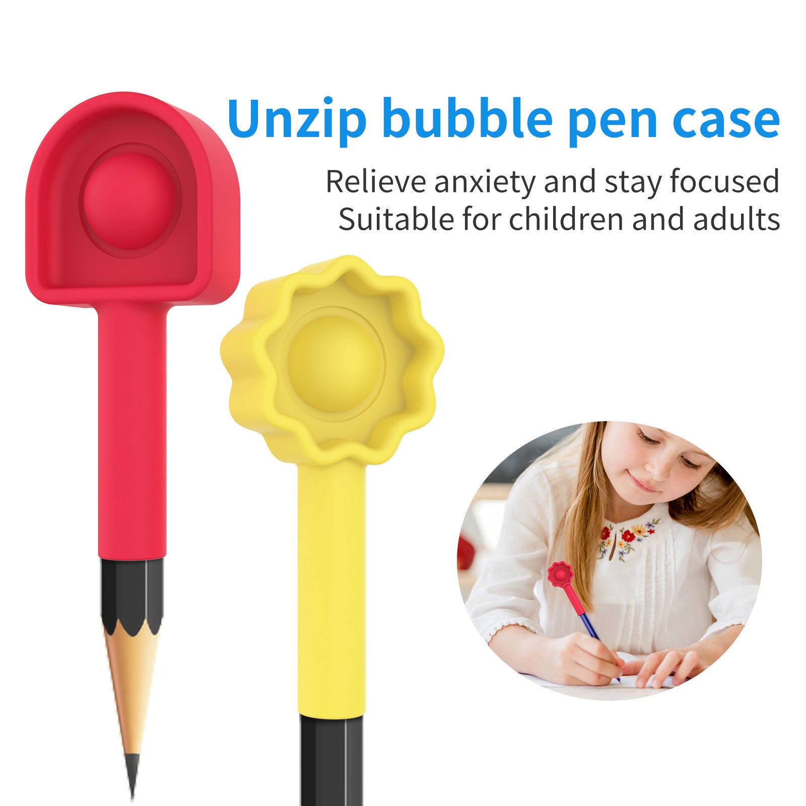 Wholesale Silicone Pressure Relief Pinch Finger Toy Pen Cap Cover
